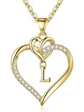 Heart Initial Necklace for Women & Girls | A-Z Personalized Jewelry Gift